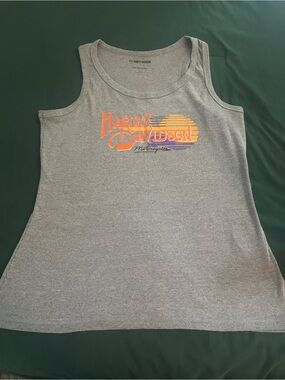 Harley-Davidson Women's Gray Tank w/ Logo **NEW; vintage